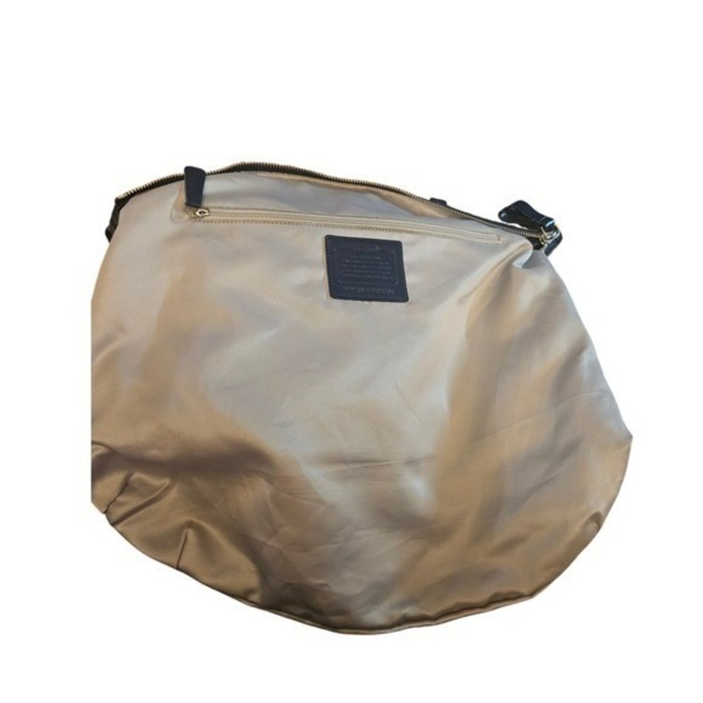 Coach Poppy Navy Signature Jacquard Tote Bag‎ Heart Zipper Pull 15312 - Picture 9 of 13